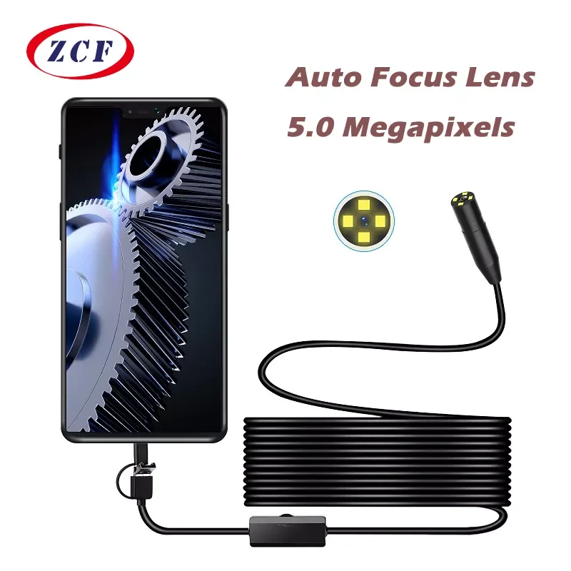 Auto Focus Endoscope Camera 3X Zoom 5.0MP HD1944P 3 IN 1 Type-c Industrial Inspection Snake Borescope IP67 Waterproof AN100
Auto Focus Endoscope Camera 3X Zoom 5.0MP HD1944P 3 IN 1 Type-c Industrial Inspection Snake Borescope IP67 Waterproof AN100