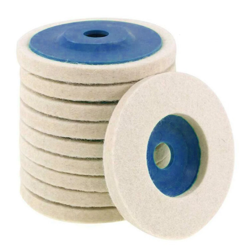10pcs Polishing Pad Wool Buffing Pad 100mm Felt Grinding Wheel Disc 16mm Bore For 100 Angle Grinder Power Tools Accessories
10pcs Polishing Pad Wool Buffing Pad 100mm Felt Grinding Wheel Disc 16mm Bore For 100 Angle Grinder Power Tools Accessories