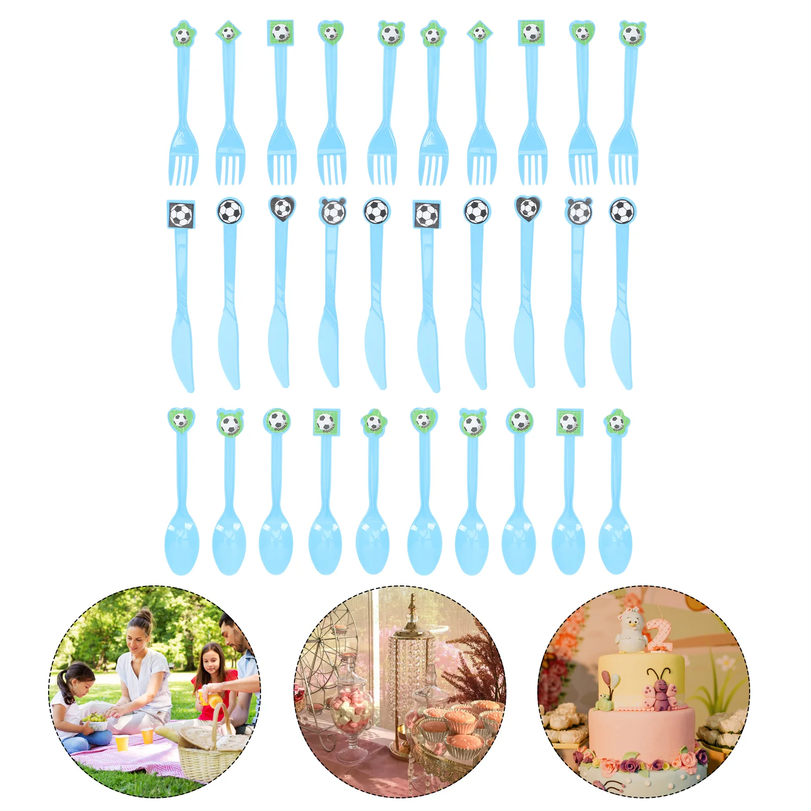 Party Football Set Cutlery Supplies Travel Spoon Fork Forks Kit Dessert Soccer Tableware Flatware Themed Table Decoration
Party Football Set Cutlery Supplies Travel Spoon Fork Forks Kit Dessert Soccer Tableware Flatware Themed Table Decoration
