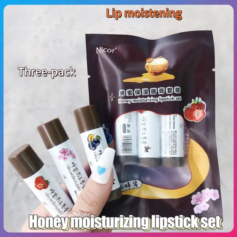 

4 Color Moisturizing Lipstick Soft Mist Lip Gloss Lip Glaze Honey Lipgloss Beauty Health Fruit Lip Care Colored Lip Balm 1/3pcs