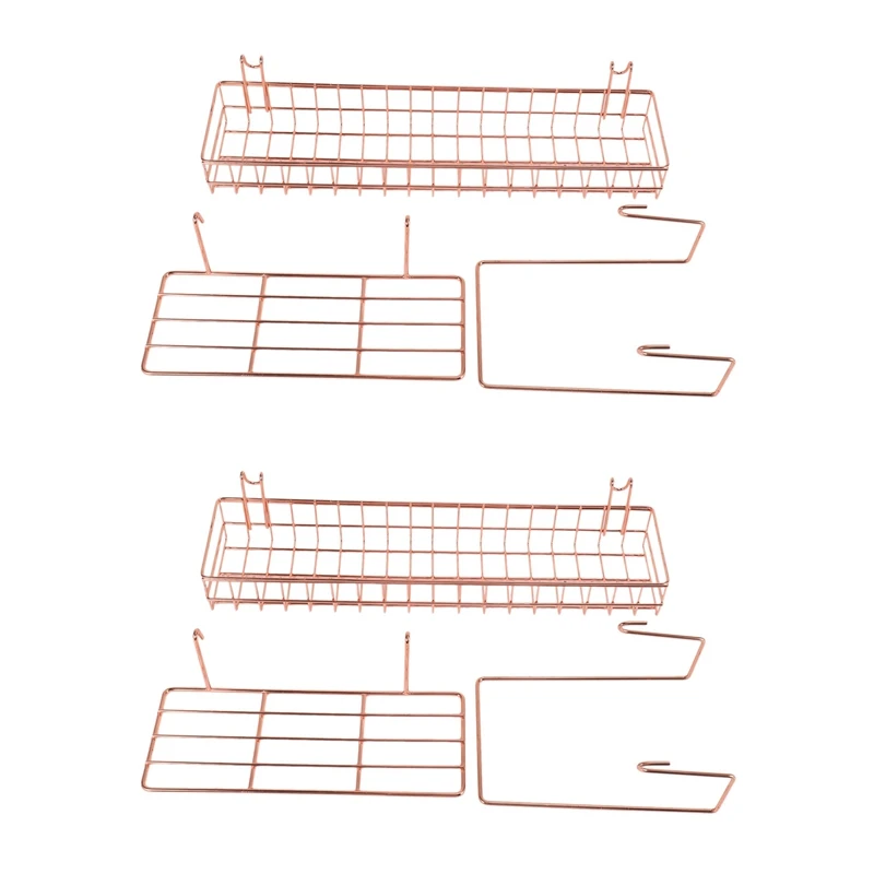 AFBC 6 Pcs Rose Gold Grid Basket With Hooks Bookshelf Display Shelf For Wall Grid Panel Wall Mount Organizer And Rack
AFBC 6 Pcs Rose Gold Grid Basket With Hooks Bookshelf Display Shelf For Wall Grid Panel Wall Mount Organizer And Rack