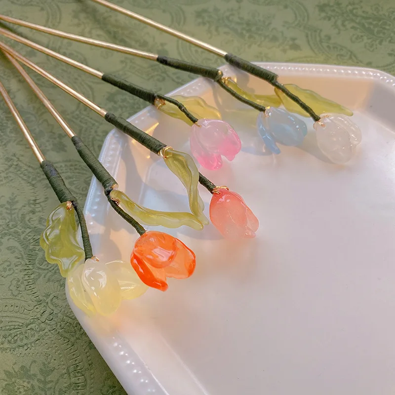 Chinese Tulip Hairpin Flower Acrylic Hair Accessories Headgear Metal Hairpin Hairpin Ball Hair Accessories
Chinese Tulip Hairpin Flower Acrylic Hair Accessories Headgear Metal Hairpin Hairpin Ball Hair Accessories