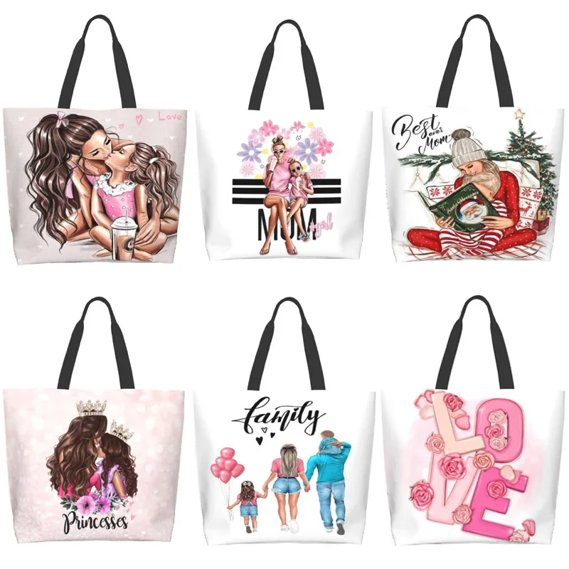Милая мультяшная Сумка-тоут с принтом Super Mama, дорожные сумки через плечо, складные Женские повседневные сумки для мам и малышей, экологически чистая многоразовая сумка для покупок
Милая мультяшная Сумка-тоут с принтом Super Mama, дорожные сумки через плечо, складные Женские повседневные сумки для мам и малышей, экологически чистая многоразовая сумка для покупок