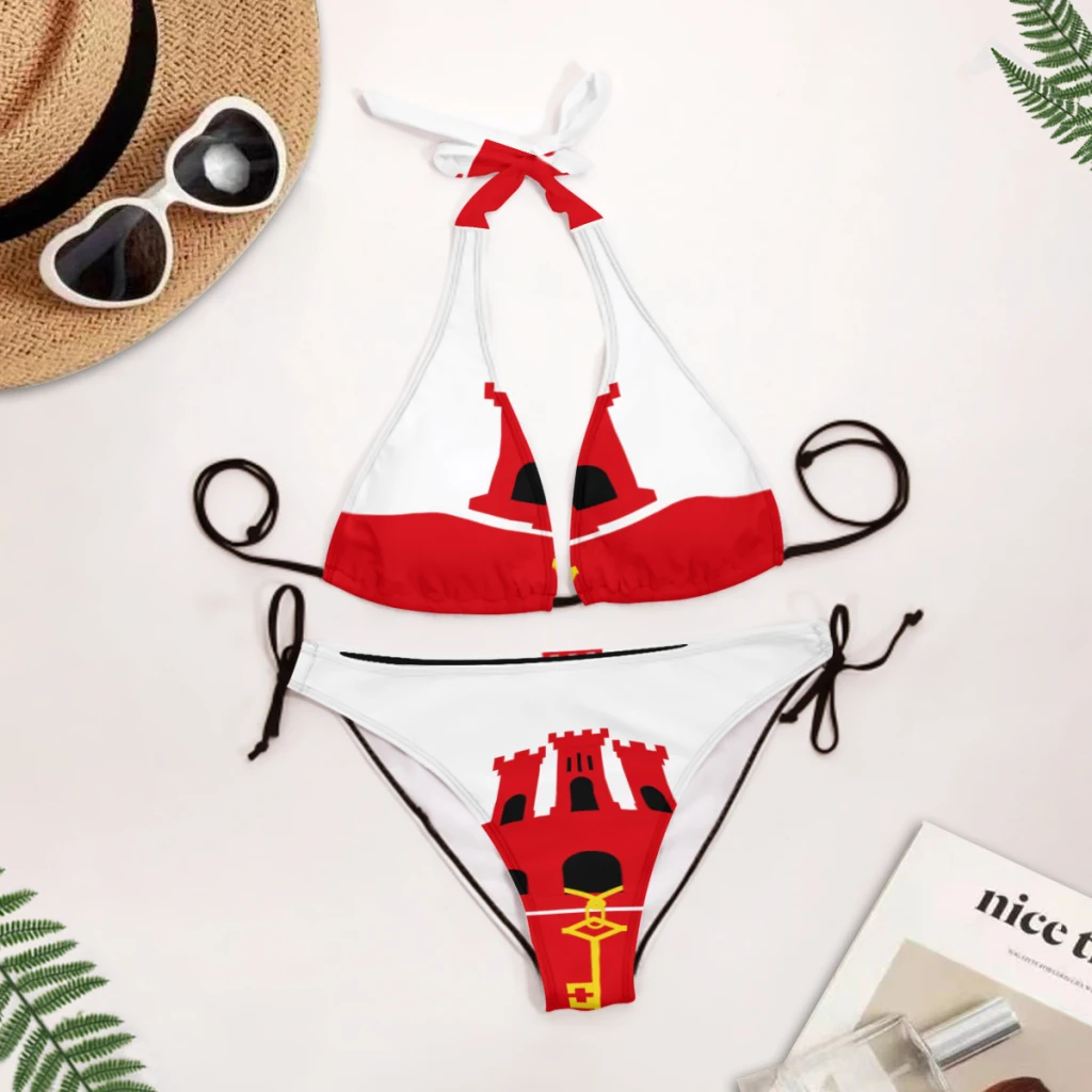 Женский раздельный купальник пуш-ап с флагом Гибралтара
Женский раздельный купальник пуш-ап с флагом Гибралтара