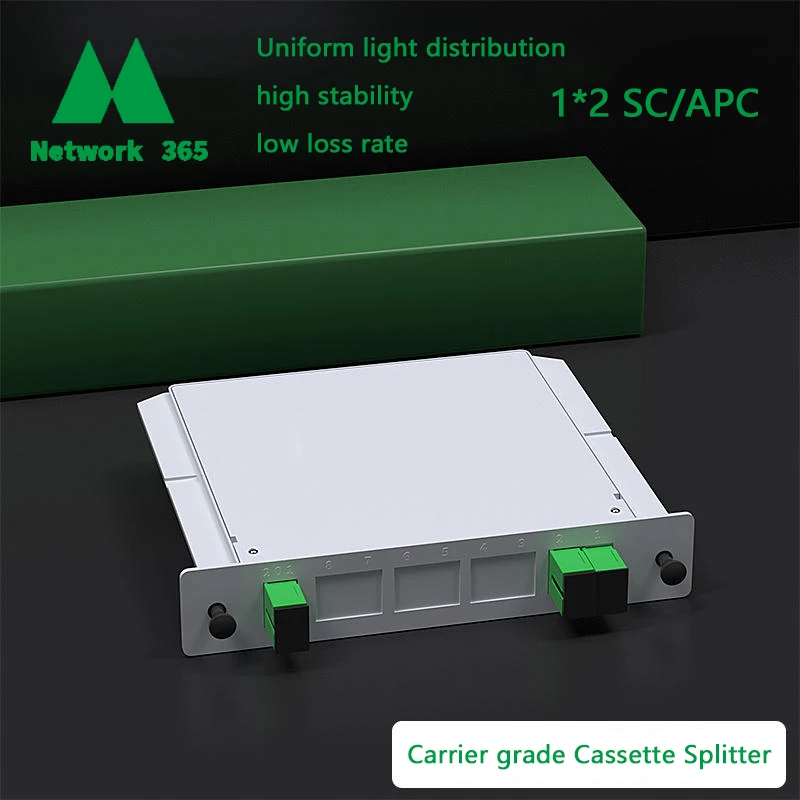 

10pcs/lot SC APC PLC 1X2 Fiber Optic FTTH Splitter Box PLC Insert Sheet Type Fiber Optical Coupler Splitter Insertion 1:2 SC APC