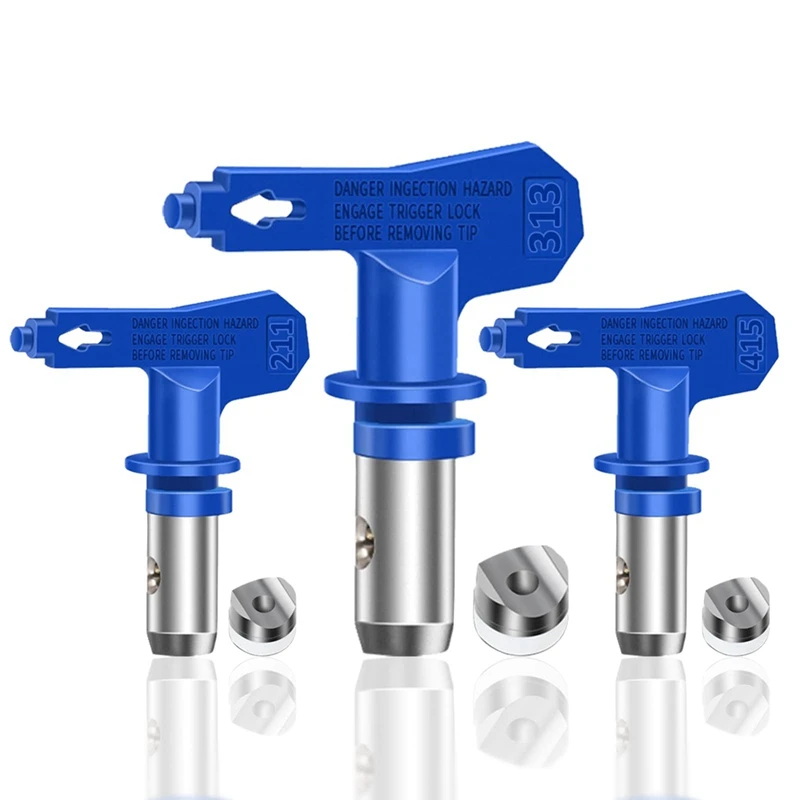 3PCS Reversible Spray Tip Nozzles Airless Sprayer Spraying Machine Parts Blue For Homes
3PCS Reversible Spray Tip Nozzles Airless Sprayer Spraying Machine Parts Blue For Homes