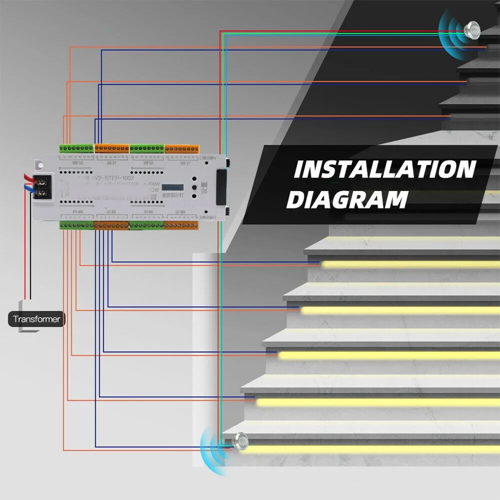 Motion Sensor Stair LED Light Strip 32 Channel Dimming Light Automatic Indoor Stairway Controller Night Light 12V/24V
Motion Sensor Stair LED Light Strip 32 Channel Dimming Light Automatic Indoor Stairway Controller Night Light 12V/24V