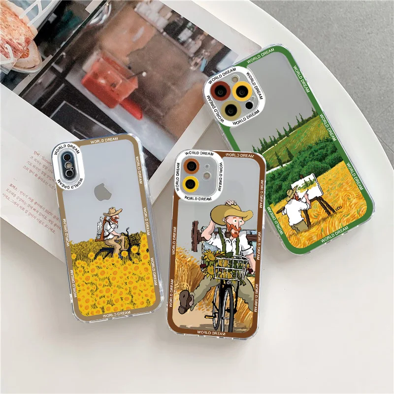 For Coque iphone 7 8 Plus SE2 11 12 13 Pro Max X XR XS Vintage Van Gogh Oil Painting Scenery Clear Phone Case Back Cover Fundas
For Coque iphone 7 8 Plus SE2 11 12 13 Pro Max X XR XS Vintage Van Gogh Oil Painting Scenery Clear Phone Case Back Cover Fundas