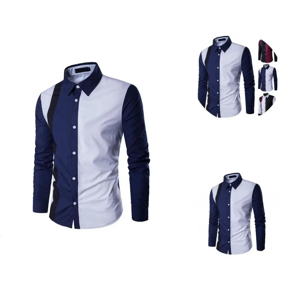 Cool Popular Korean Style Contrast Color Shirt Male Men Top Turndown Collar for Travel
Cool Popular Korean Style Contrast Color Shirt Male Men Top Turndown Collar for Travel