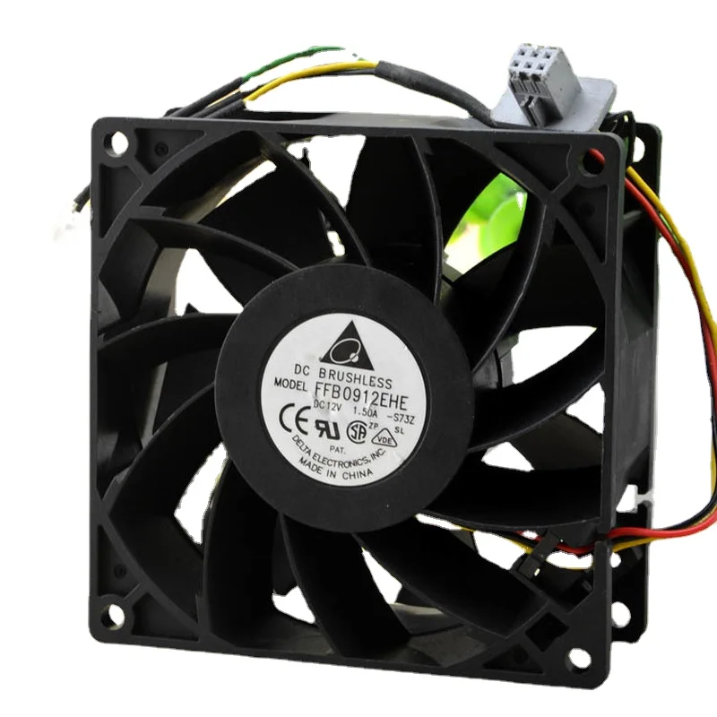 

SSEA New Original For Delta FFB0912EHE 9038 12V 1.5A Violent Pressurized Double Ball Fan Cooling Fan 90*90*38mm