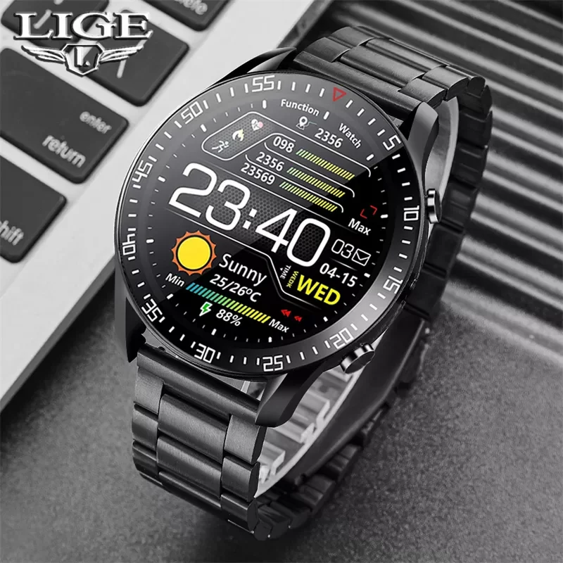 LIGE New Smart watch Men Full touch Screen Sports Fitness watch IP68 waterproof Bluetooth Suitable For Android ios Smart watch 
LIGE New Smart watch Men Full touch Screen Sports Fitness watch IP68 waterproof Bluetooth Suitable For Android ios Smart watch