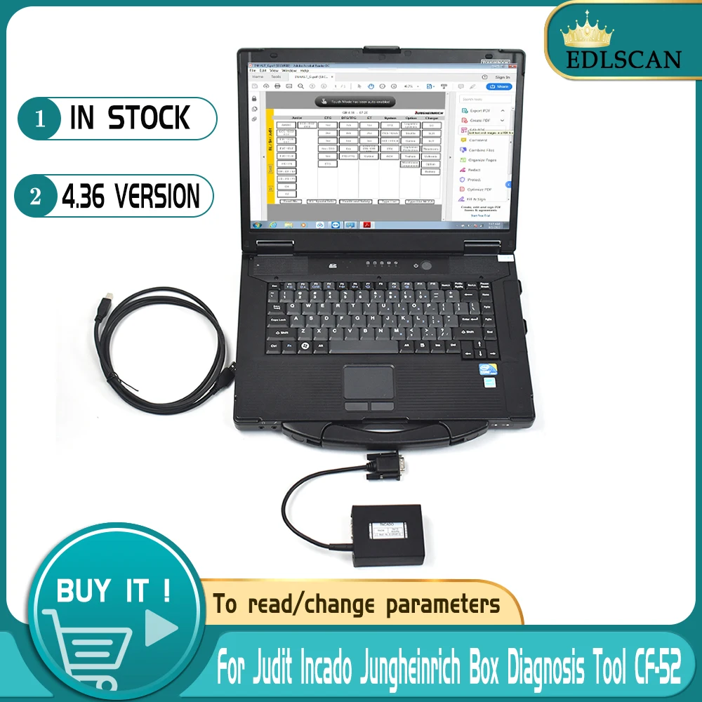 Truck Diagnostic and Testing Tools for Jungheinrich Incado Interface USB Judit Forklifts Diagnostic Tool with CF 52 Laptop
Truck Diagnostic and Testing Tools for Jungheinrich Incado Interface USB Judit Forklifts Diagnostic Tool with CF 52 Laptop