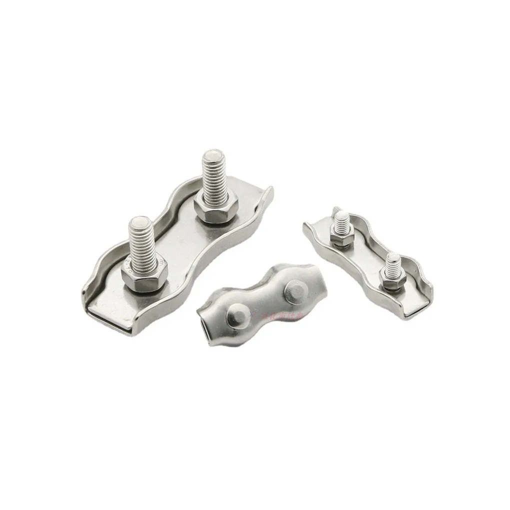 12 Pieces M4 Stainless Steel Clip Wire Rope Cable Clamp Heavy Duty Double Grip Fastener Lifting Machine Parts Accessories
12 Pieces M4 Stainless Steel Clip Wire Rope Cable Clamp Heavy Duty Double Grip Fastener Lifting Machine Parts Accessories