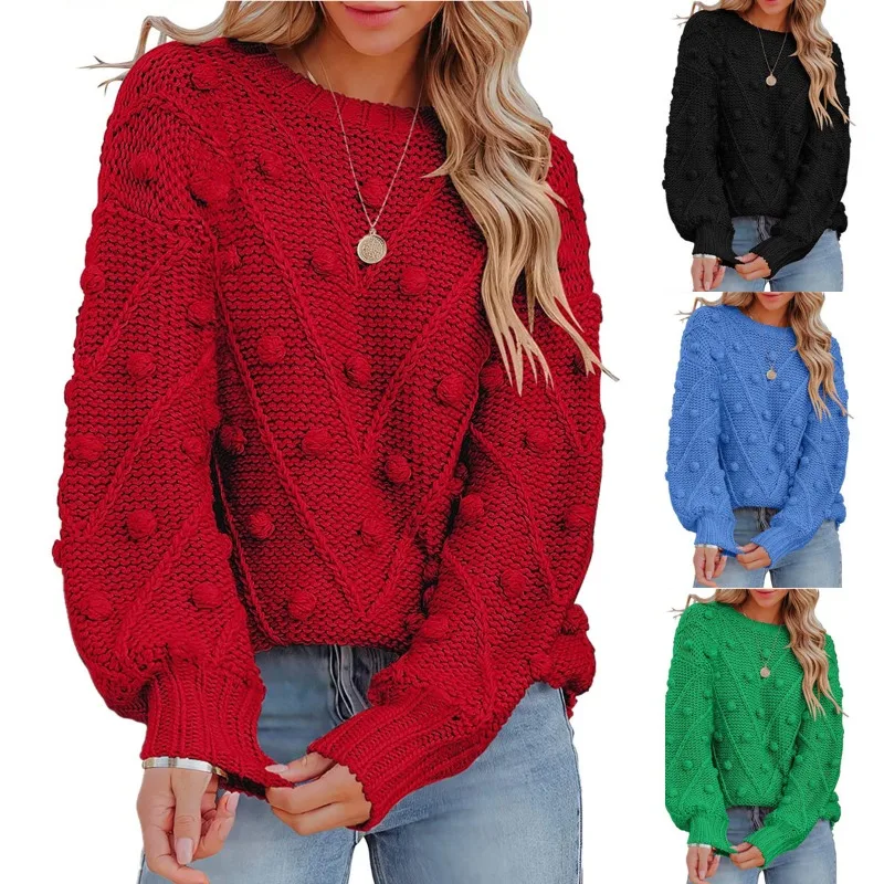 Fall/Winter 2023 New Wool Ball Sweater Loose Long Sleeve Pullover Women's Wear
Fall/Winter 2023 New Wool Ball Sweater Loose Long Sleeve Pullover Women's Wear