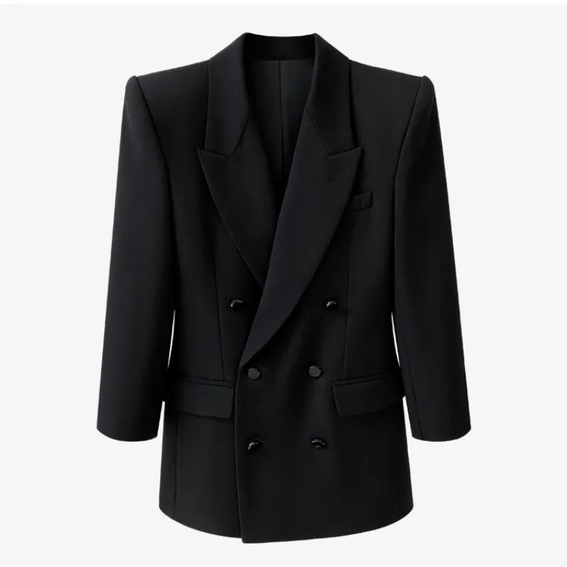 2022 Early Autumn Designer Black Elegant Blazer Women Fashion Long Sleeve Double Breasted Jacket High Quality Slim Long Outwear
2022 Early Autumn Designer Black Elegant Blazer Women Fashion Long Sleeve Double Breasted Jacket High Quality Slim Long Outwear