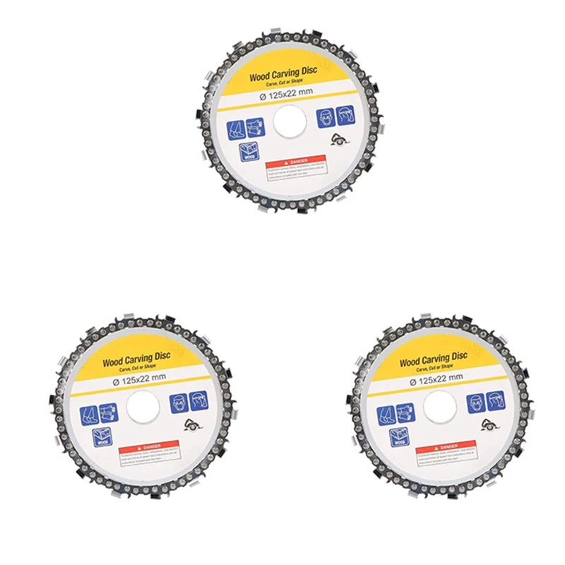 3Pcs 5 Inch 14 Tooth Grinder Chainsaw Disc for Cutting Wood Saw Blade Chain Circular 125X22mm
3Pcs 5 Inch 14 Tooth Grinder Chainsaw Disc for Cutting Wood Saw Blade Chain Circular 125X22mm