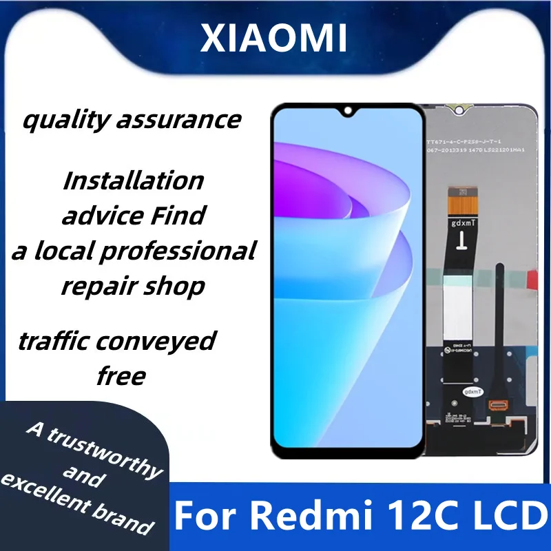 Original For Redmi 12C LCD Display, with Frame,22120RN86G Touch Screen Digitizer Asembly 6.71"; For Redmi 12C Screen Replacement
Original For Redmi 12C LCD Display, with Frame,22120RN86G Touch Screen Digitizer Asembly 6.71"; For Redmi 12C Screen Replacement