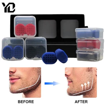 2Pcs/Lot New Jaw Line Exerciser Ball 40/50/60LBS Jaw Line Trainer Face Facial Muscle Trainer JawLine Chew Ball Training