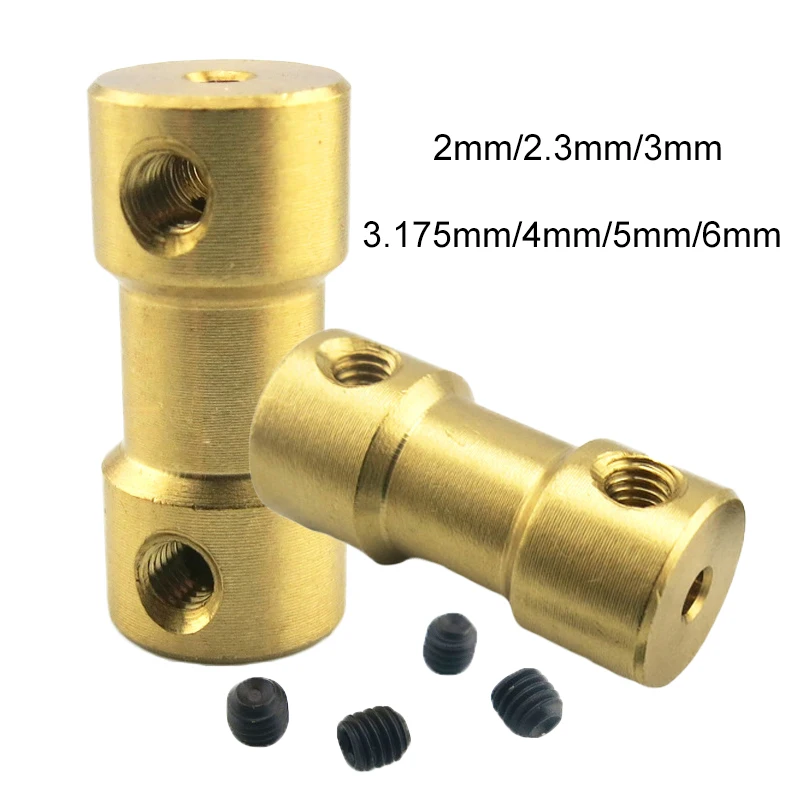 50Pcs 2/2.3/3/3.175/4/5/6mm Motor Shaft Coupling Coupler Brass Rigid Motor Connector Sleeve Adapter Transmission Joint Boat Car
50Pcs 2/2.3/3/3.175/4/5/6mm Motor Shaft Coupling Coupler Brass Rigid Motor Connector Sleeve Adapter Transmission Joint Boat Car
