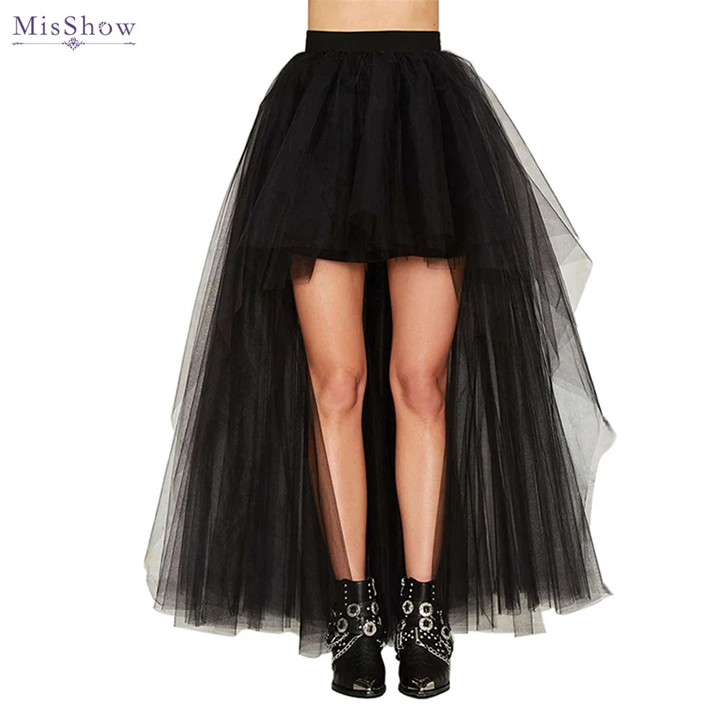 MisShow Gothic Women Hi-Lo Long Tulle Tutu Punk Skirt Elastic Waist High Low Mesh Net Halloween Cosplay Costume Maxi Skirts
MisShow Gothic Women Hi-Lo Long Tulle Tutu Punk Skirt Elastic Waist High Low Mesh Net Halloween Cosplay Costume Maxi Skirts