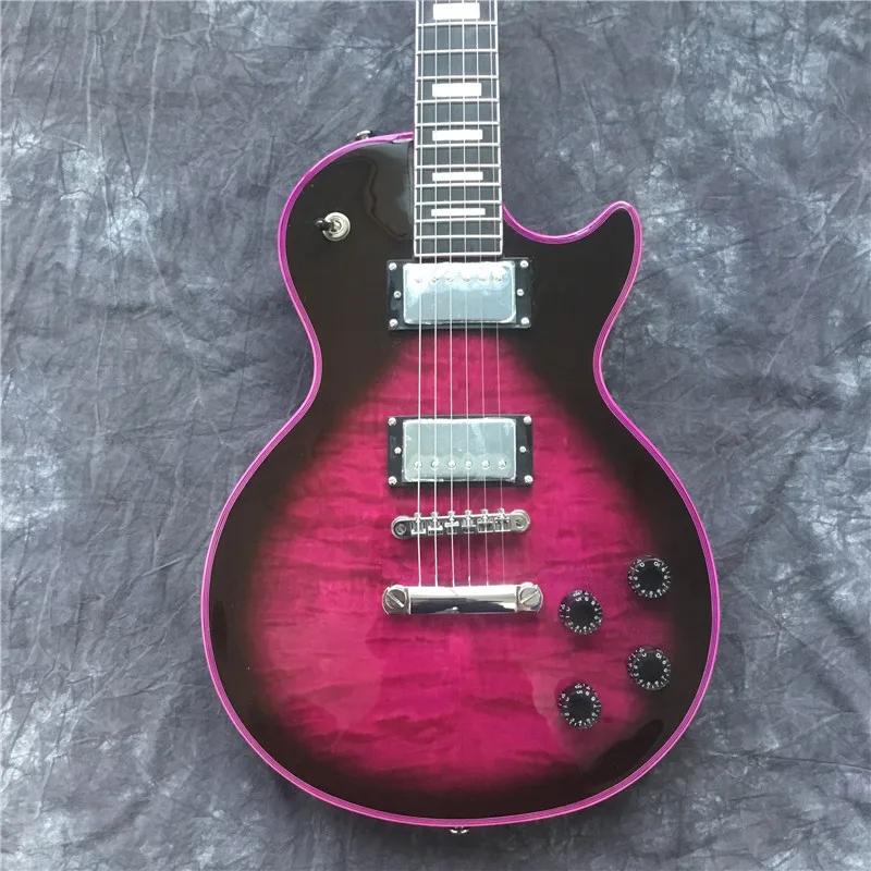 329 Factory Free Shipping Wholesale mahogany wood with quilted maple top Custom Electric Guitar, Purple
329 Factory Free Shipping Wholesale mahogany wood with quilted maple top Custom Electric Guitar, Purple