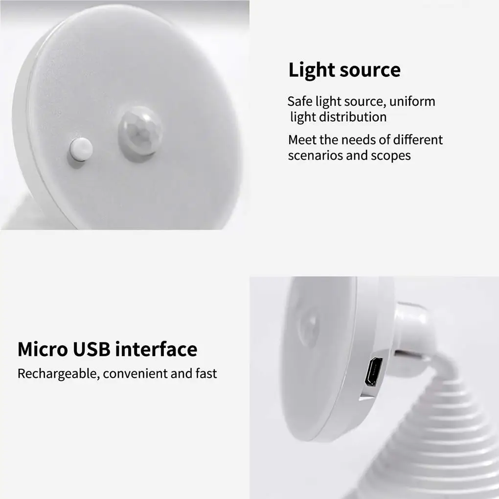 360 Degree Rotating LED Night Light Human Body Induction Light Sensing USB Charging Night Lamp Wall Mount Warm Sleep Lamp
360 Degree Rotating LED Night Light Human Body Induction Light Sensing USB Charging Night Lamp Wall Mount Warm Sleep Lamp