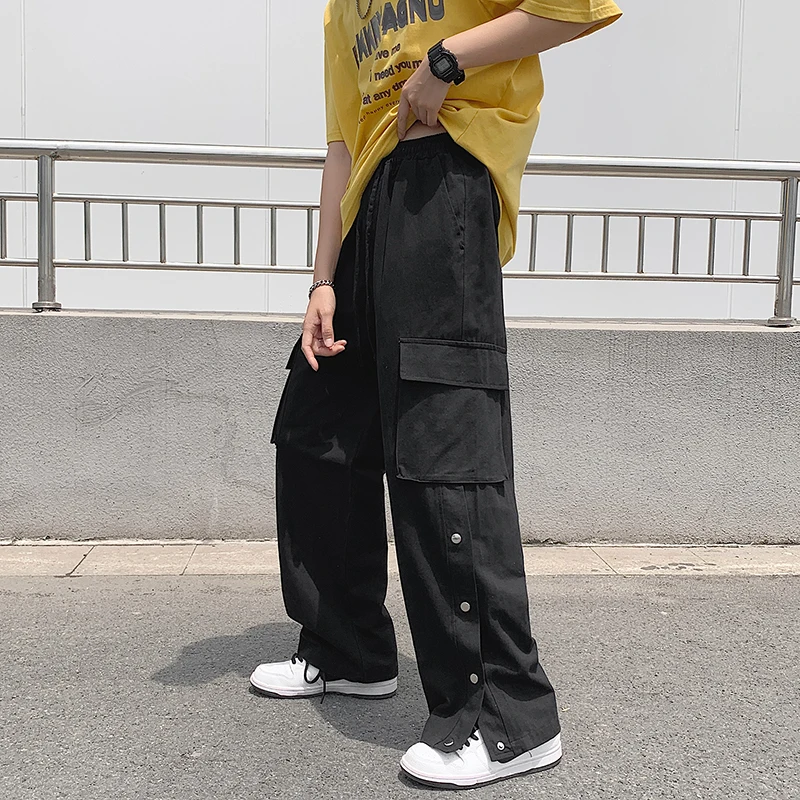 High Street Button Split Casual Pants Men and Women Ins Tide Brand Loose Straight American Tooling Large Pocket
High Street Button Split Casual Pants Men and Women Ins Tide Brand Loose Straight American Tooling Large Pocket