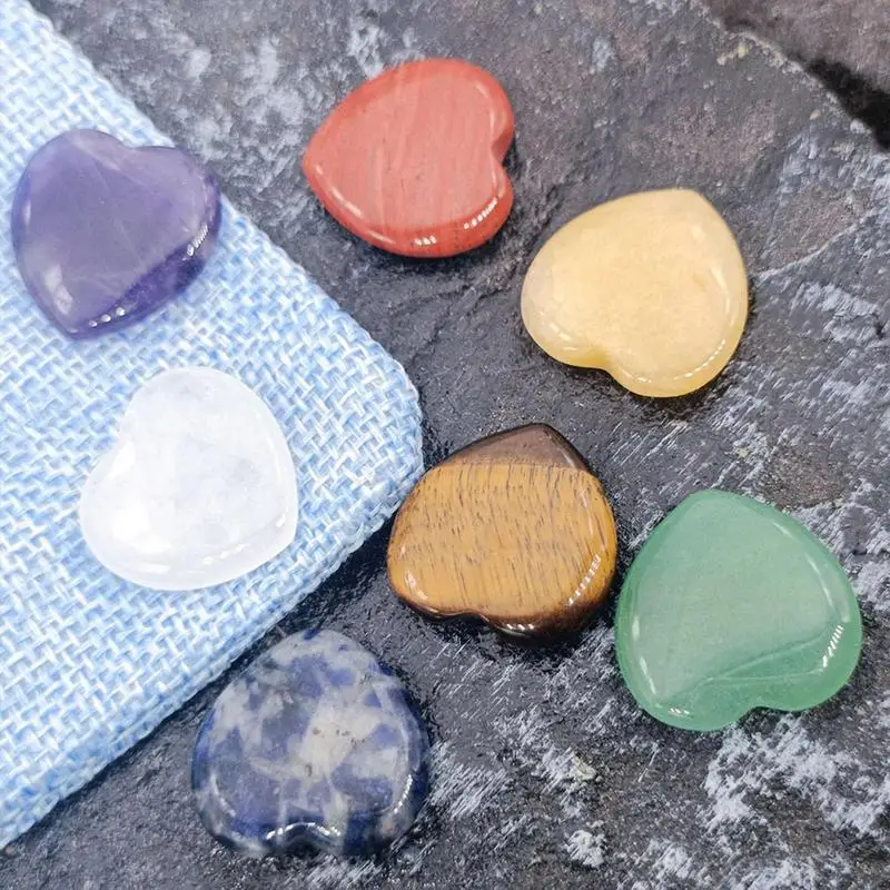 Healing Crystal Heart Stone 7 Chakras Reiki Energy Balancing Stones Heart Love Set Clear Quartz Obsidian Pocket Thumb Gemstone
Healing Crystal Heart Stone 7 Chakras Reiki Energy Balancing Stones Heart Love Set Clear Quartz Obsidian Pocket Thumb Gemstone