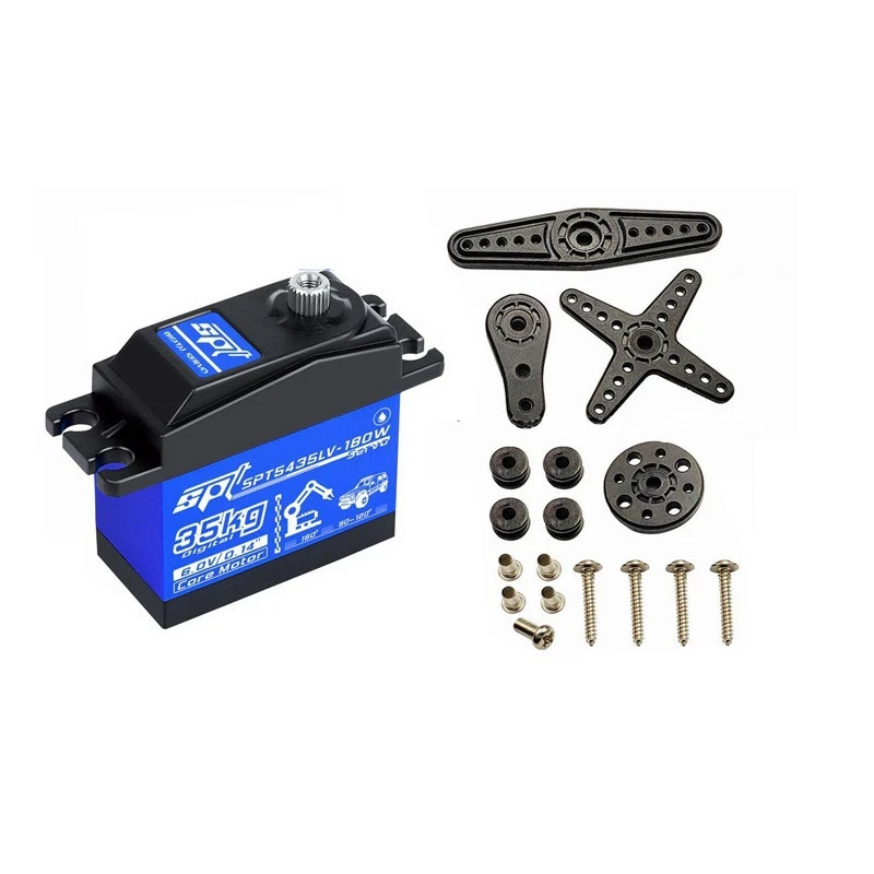 180W High Torque 35KG Waterproof Metal Gear Digital Servo For 1/8 1:10 RC Climbing Sasquatch Robot Easy Install
180W High Torque 35KG Waterproof Metal Gear Digital Servo For 1/8 1:10 RC Climbing Sasquatch Robot Easy Install