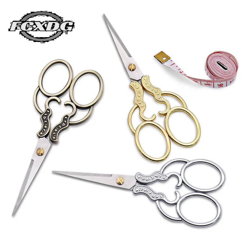 Handmade DIY Sewing Supplies Stainless Steel Embroidery Scissors Cross Stitch Scissors Yarn Golden Vintage Sewing Small Scissors
Handmade DIY Sewing Supplies Stainless Steel Embroidery Scissors Cross Stitch Scissors Yarn Golden Vintage Sewing Small Scissors