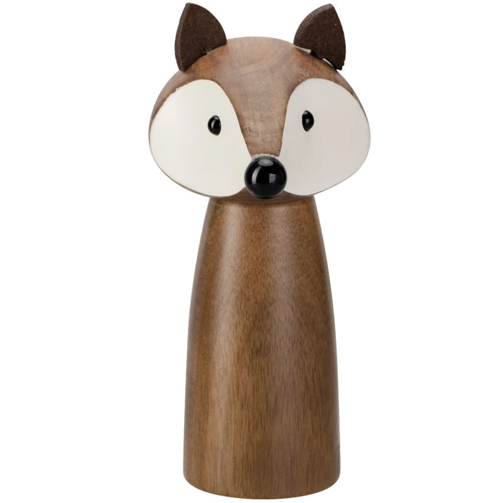 Kitchen Fox Head Pepper Grinder Manual Freshly Ground Pepper Sea Salt Grinder Bottle Wood Seasoning Jar
Kitchen Fox Head Pepper Grinder Manual Freshly Ground Pepper Sea Salt Grinder Bottle Wood Seasoning Jar