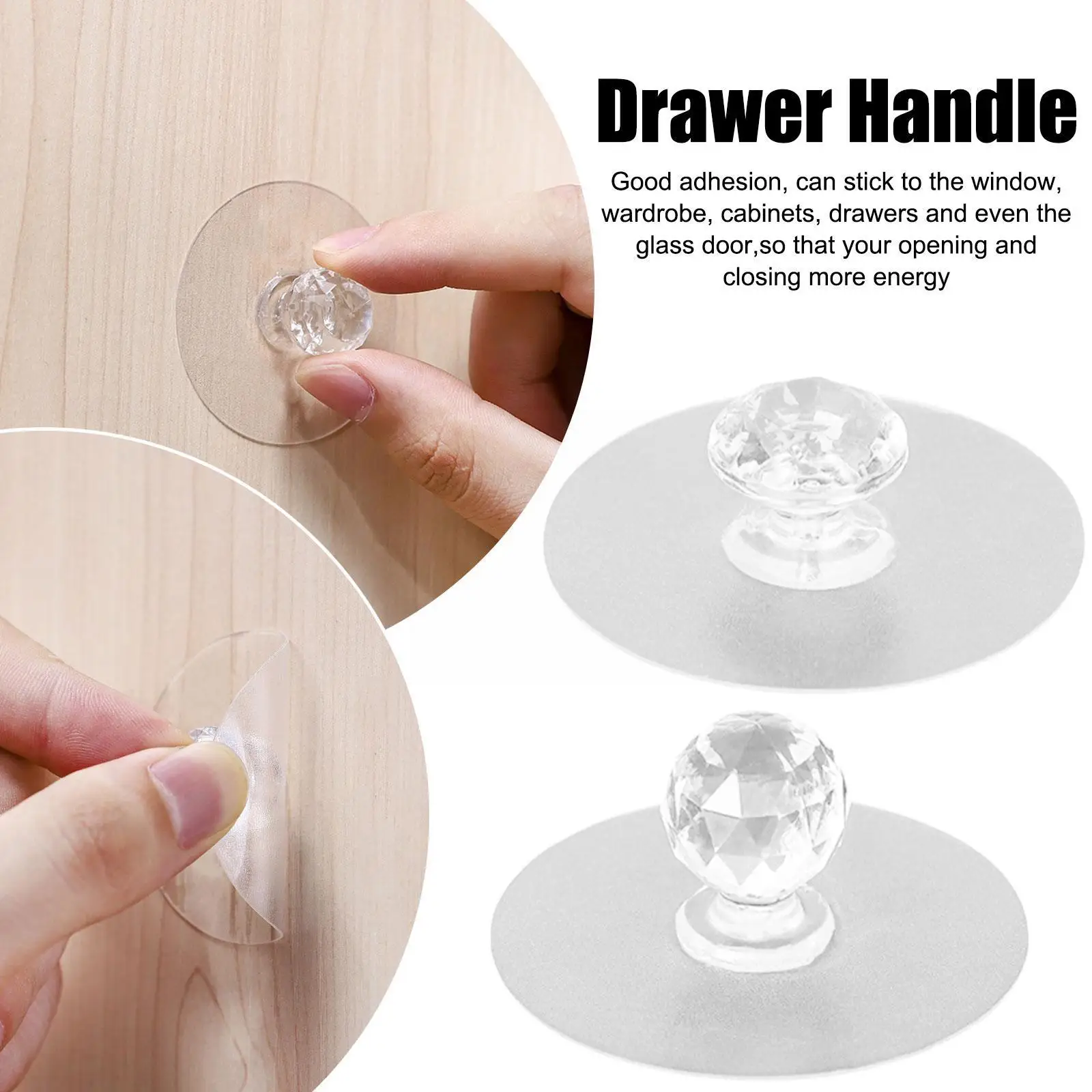 Punch-free Drawer Handle Diamond Shape Self-adhesive Hooks Knobs Acrylic Wardrobe Furniture Hanger Handle Pulls Cabinet R1s3
Punch-free Drawer Handle Diamond Shape Self-adhesive Hooks Knobs Acrylic Wardrobe Furniture Hanger Handle Pulls Cabinet R1s3