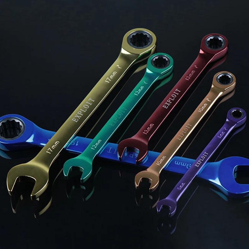 Color Ratchet Wrench Multi-function Dual-purpose Open Movable Wrench Hex Key Hand Tools Hardware 8 10 12 13 14 17 19mm
Color Ratchet Wrench Multi-function Dual-purpose Open Movable Wrench Hex Key Hand Tools Hardware 8 10 12 13 14 17 19mm