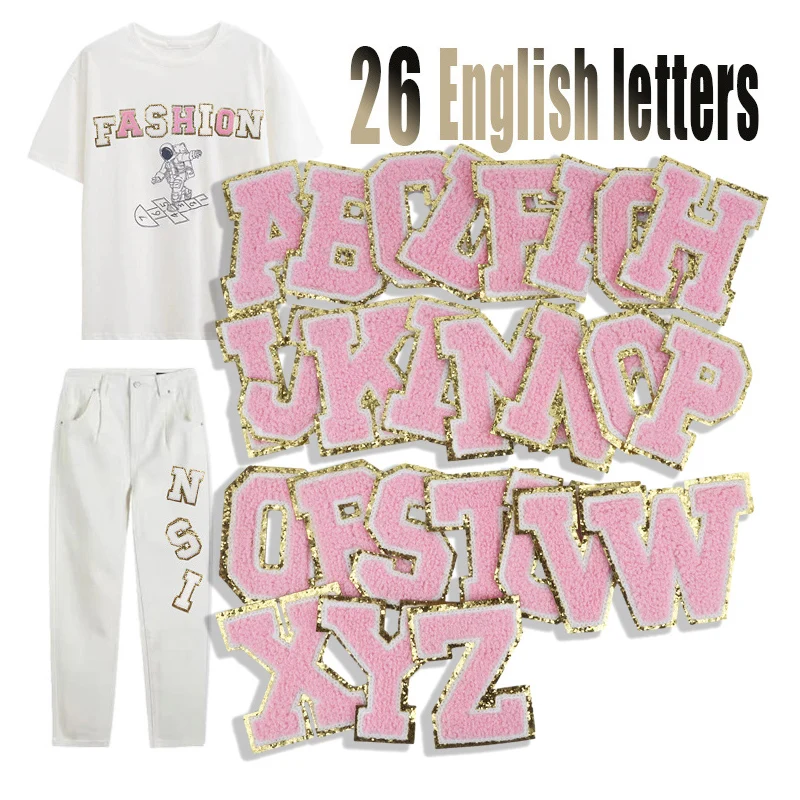 26PCS Pink Letters Sticker Patch Thermocollant Iron on Patches For Clothing Embroidery Sewing Badge Apparel Accessories Applique
26PCS Pink Letters Sticker Patch Thermocollant Iron on Patches For Clothing Embroidery Sewing Badge Apparel Accessories Applique