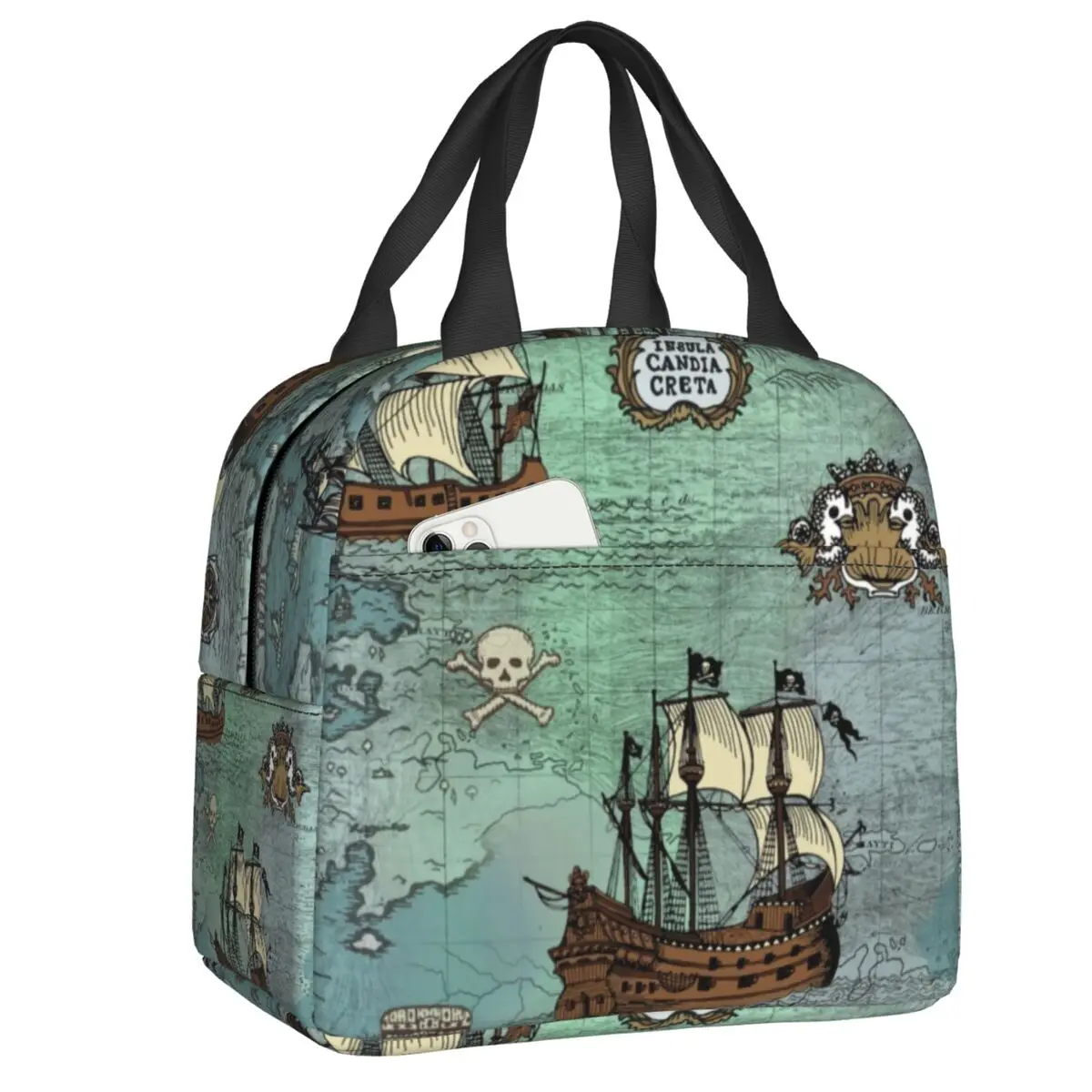 Pirate Map Nautical Sea Print Resuable Lunch Boxes for Women Waterproof Skull Sailor Cooler Thermal Food Insulated Lunch Bag
Pirate Map Nautical Sea Print Resuable Lunch Boxes for Women Waterproof Skull Sailor Cooler Thermal Food Insulated Lunch Bag