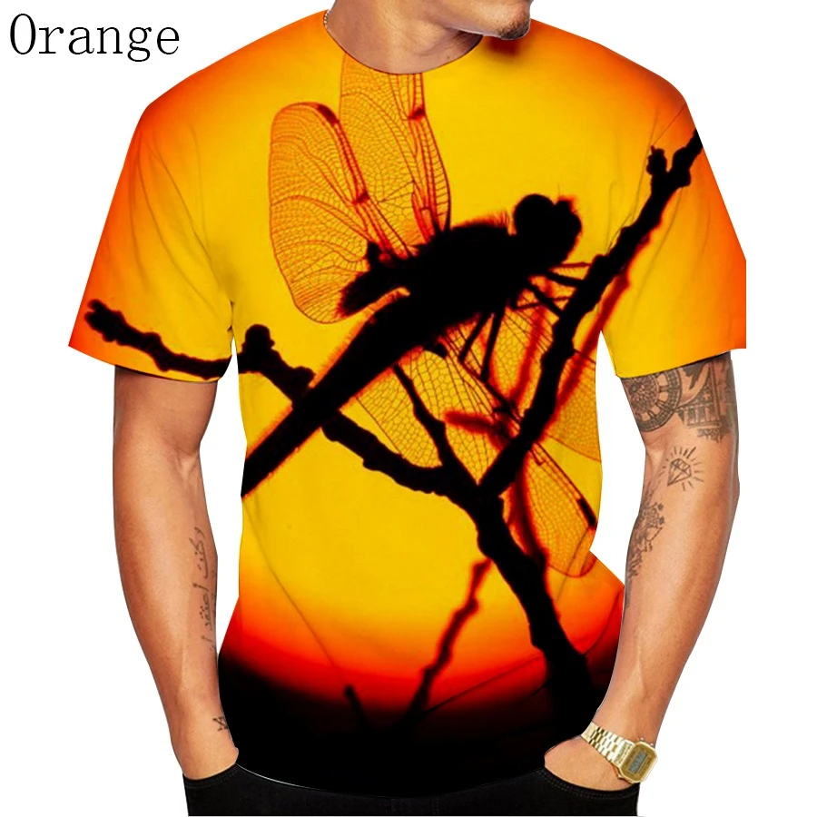 Dragonfly 3D printed men's T-shirt, high quality, fun, short sleeve, personalized casual men's handsome fashion top
Dragonfly 3D printed men's T-shirt, high quality, fun, short sleeve, personalized casual men's handsome fashion top
