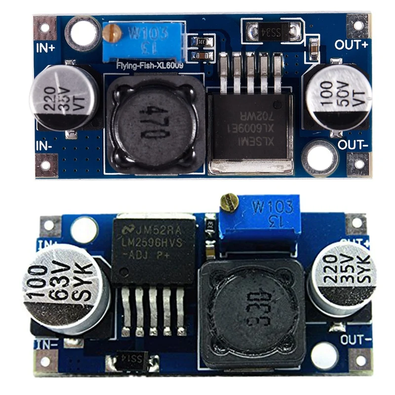 XL6009 3-32V To 5-35V DC-DC Adapter Booster Circuit Board Module & 48V Adjustable Step-Down Regulator Module, DC-DC, LM2596HV In
XL6009 3-32V To 5-35V DC-DC Adapter Booster Circuit Board Module & 48V Adjustable Step-Down Regulator Module, DC-DC, LM2596HV In