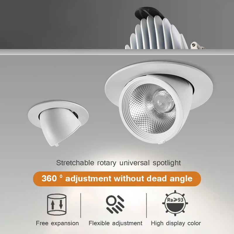 Dimmable Led Downlight 360 Rotate Adjustable Recessed Downlight Ceiling Lamp Dinning Living Room Spot Led Light Fixtures 85~265V
Dimmable Led Downlight 360 Rotate Adjustable Recessed Downlight Ceiling Lamp Dinning Living Room Spot Led Light Fixtures 85~265V
