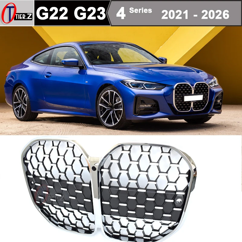 Silver Kidney Grille for BMW Series 4 G22 G23 G26 Grand Coupe G80 M3 G82 G83 M4 Front Bumper Grill Replacement Style Racing
Silver Kidney Grille for BMW Series 4 G22 G23 G26 Grand Coupe G80 M3 G82 G83 M4 Front Bumper Grill Replacement Style Racing