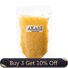 AKARZ Yellow Beeswax Pure Natural Cosmetic Grade Top Quality for DIY Lip Balms Lotions Candles Bees Wax Pastilles Raw Material
