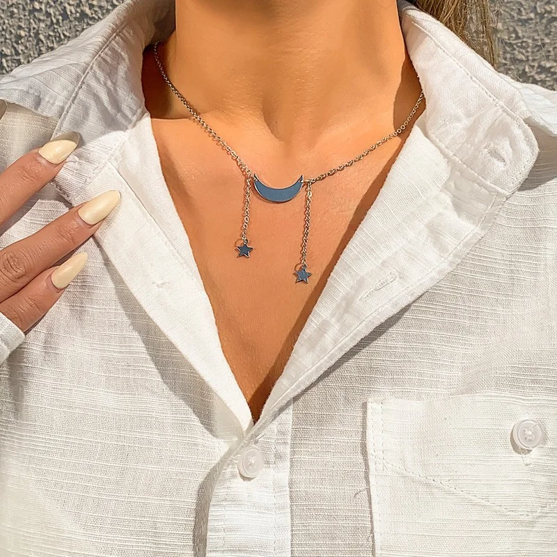 Vintage Moon Star Tassel Necklace Necklace for Women Fashion Chain Choker Necklaces Female Trend Accessories Jewelry Gift
Vintage Moon Star Tassel Necklace Necklace for Women Fashion Chain Choker Necklaces Female Trend Accessories Jewelry Gift