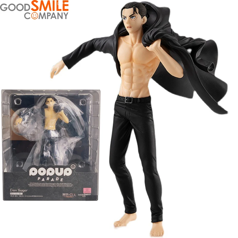 

In Stock Original GOOD SMILE COMPANY POP UP PARADE Attack on Titan Eren Yeager Anime Figure Model Collecile Action Toys Gifts