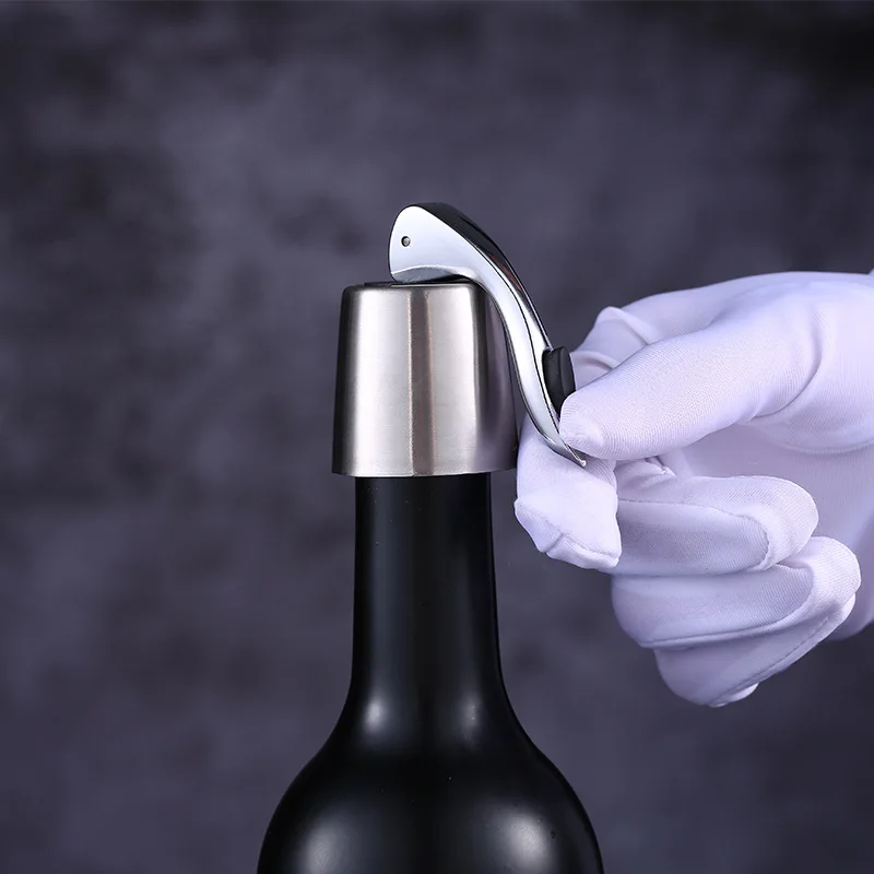 

NINETOP Vacuum Wine Bottle Stopper For Champagne Bottle Stainless Steel Plug Cap Saver Preserver Pump Leak Proof Bar Tools