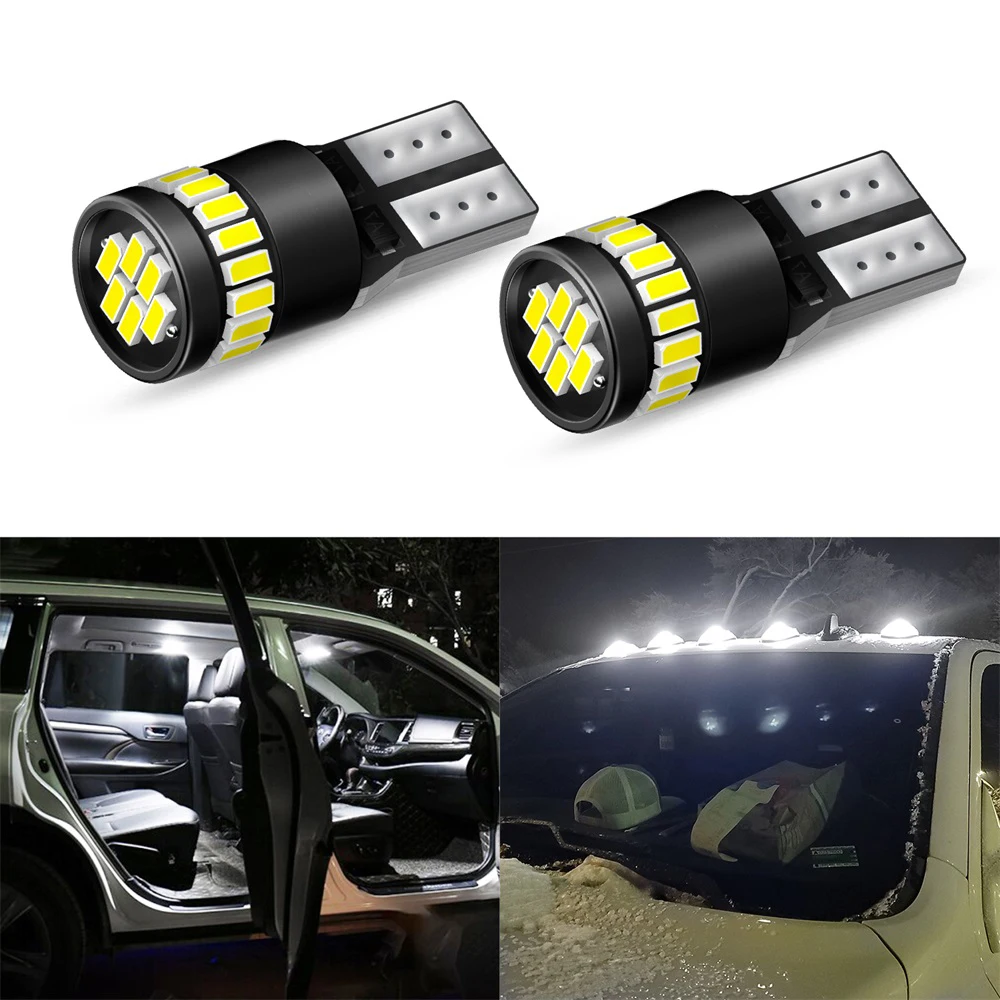 OXILAM 10Pcs T10 W5W 194 LED Bulb Super Bright Canbus Interior Light White 6000K Car Dome Map Door Trunk License Plate Lamp 12V
OXILAM 10Pcs T10 W5W 194 LED Bulb Super Bright Canbus Interior Light White 6000K Car Dome Map Door Trunk License Plate Lamp 12V
