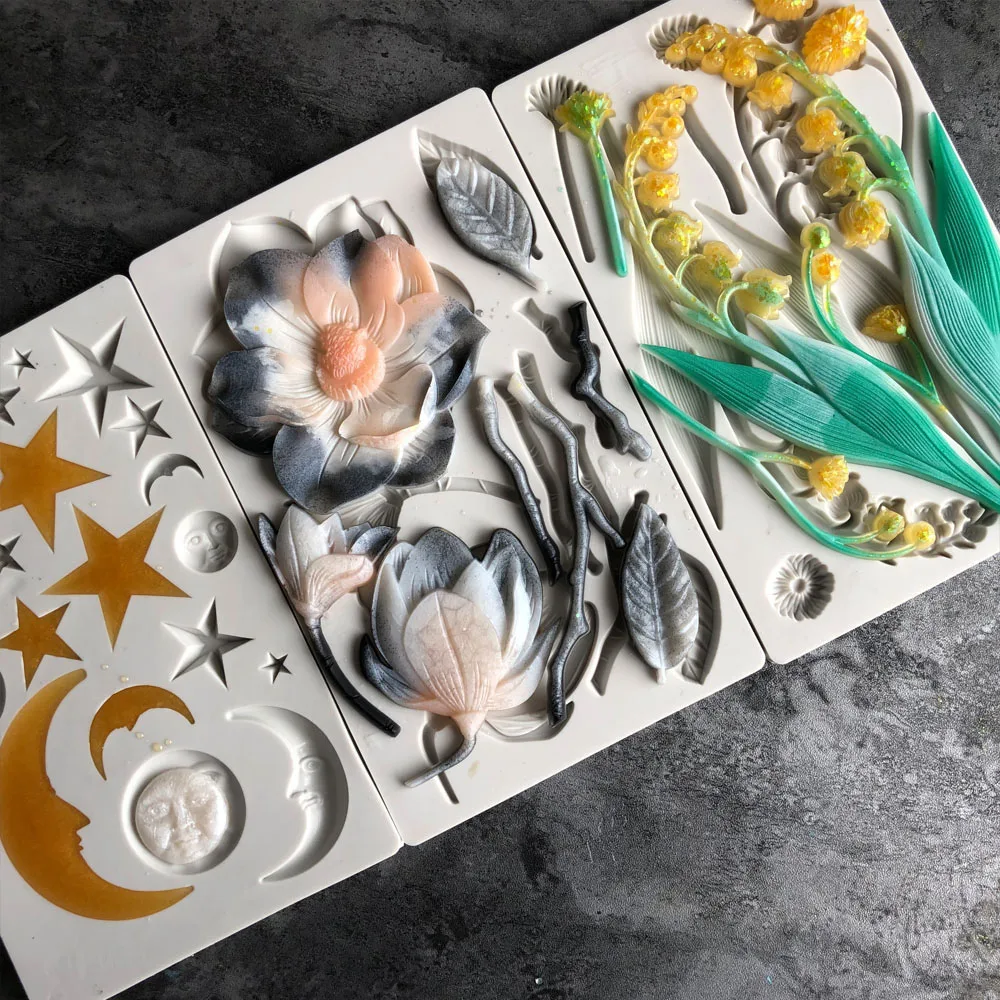 Silicone Mold Moon Star Lily of The Valley Rose Shape Fondant Cake Decorating Tools Chocolate Cupcake Baking Accessories
Silicone Mold Moon Star Lily of The Valley Rose Shape Fondant Cake Decorating Tools Chocolate Cupcake Baking Accessories