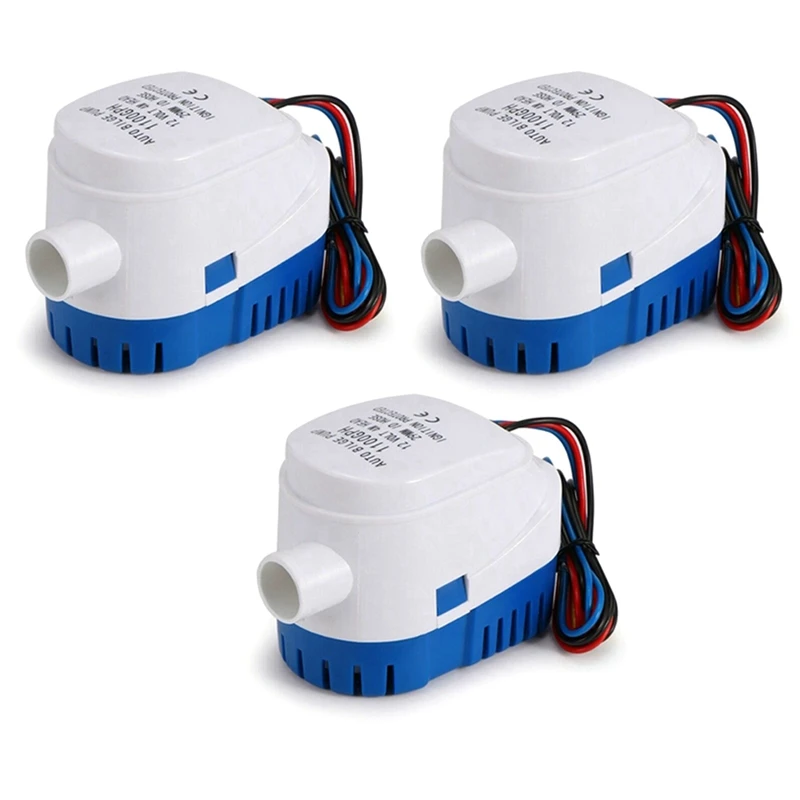 3X Automatic Submersible Boat Bilge Water Pump 12V Auto With Float Switch Outlet
3X Automatic Submersible Boat Bilge Water Pump 12V Auto With Float Switch Outlet