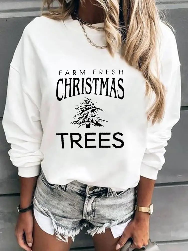 Happy New Year Fashion Merry Christmas Pullovers For Women Tree Letter Trend 90s Printing Graphic Sweatshirts Female Clothing
Happy New Year Fashion Merry Christmas Pullovers For Women Tree Letter Trend 90s Printing Graphic Sweatshirts Female Clothing