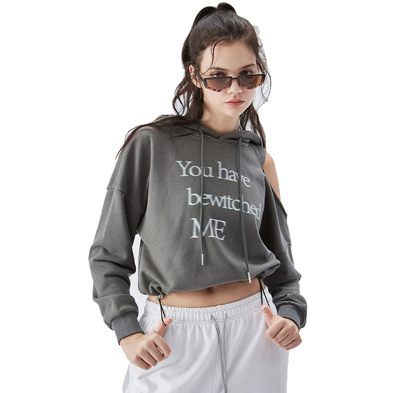Women's Hoodie Crop Letter Printing Off-Shoulder Long-Sleeved navel Hooded Pullover Top
Women's Hoodie Crop Letter Printing Off-Shoulder Long-Sleeved navel Hooded Pullover Top