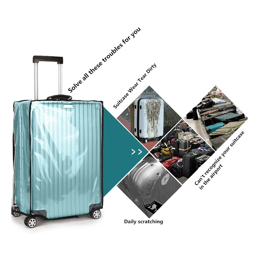 1PCS Travel Luggage Protector Case PVC Baggage Cover Suitcase Protective Cover Transparent Black 20 22 24 26 28 30inch
1PCS Travel Luggage Protector Case PVC Baggage Cover Suitcase Protective Cover Transparent Black 20 22 24 26 28 30inch