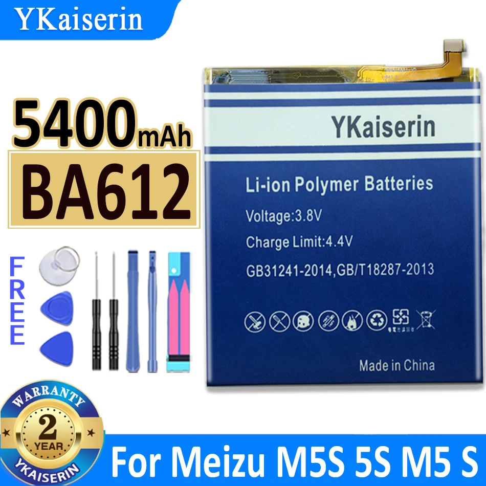 YKaiserin Battery BA612 5400mAh For Meizu 5S M5S M612Q M612H Mobile Phone High Quality Battery With Tracking Number Bateria
YKaiserin Battery BA612 5400mAh For Meizu 5S M5S M612Q M612H Mobile Phone High Quality Battery With Tracking Number Bateria